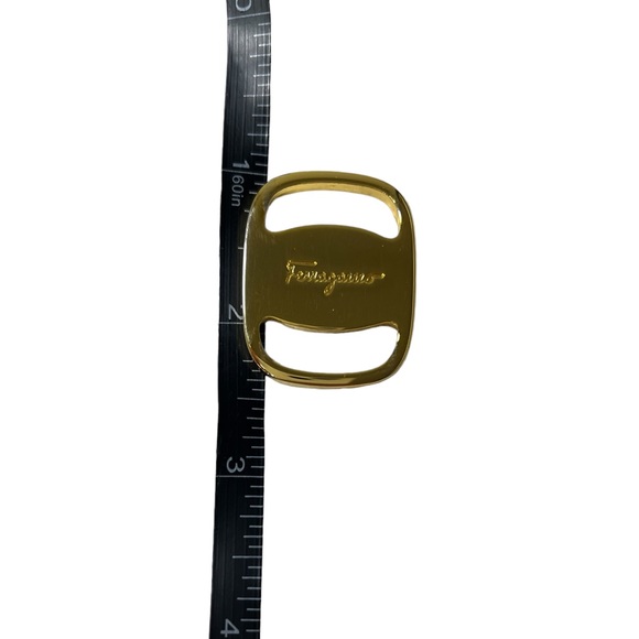 Authentic SALVATORE FERRAGAMO Logo Accessory Scarf Ring SET OF TWO with Dust Bag - Picture 7 of 16